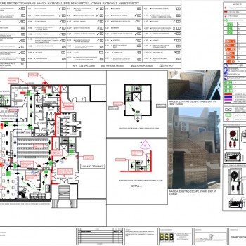 Typical offices fire plan